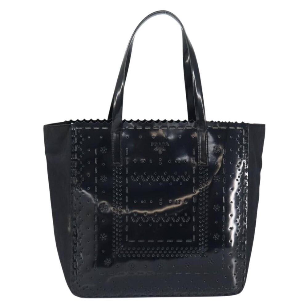 Prada Vintage Tote Tessuto with Leather Medium